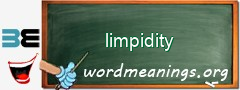 WordMeaning blackboard for limpidity